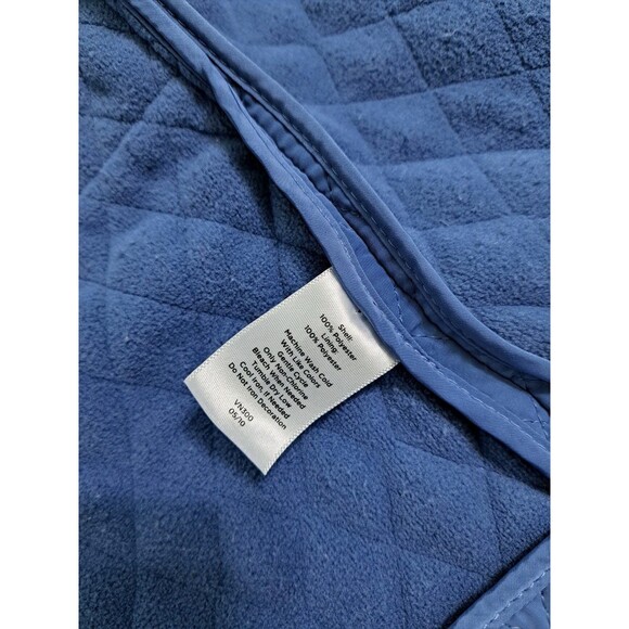 Talbots Blue Quilted Vest Size XL Petites Jacket Button - Picture 5 of 8